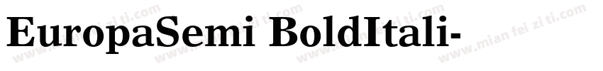 EuropaSemi BoldItali字体转换
